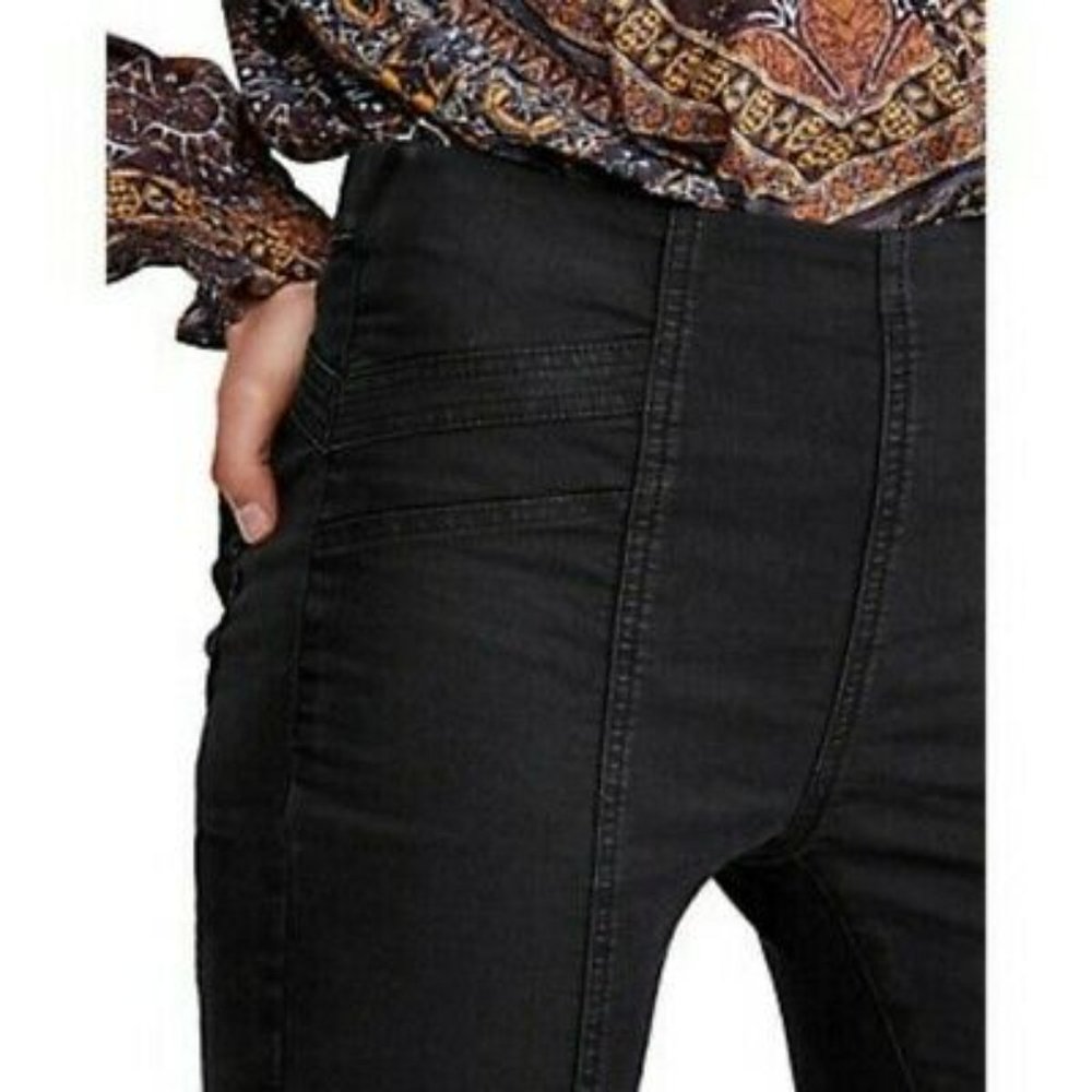 Free People Feel All Right Pull On Denim Black - Picture 3 of 3